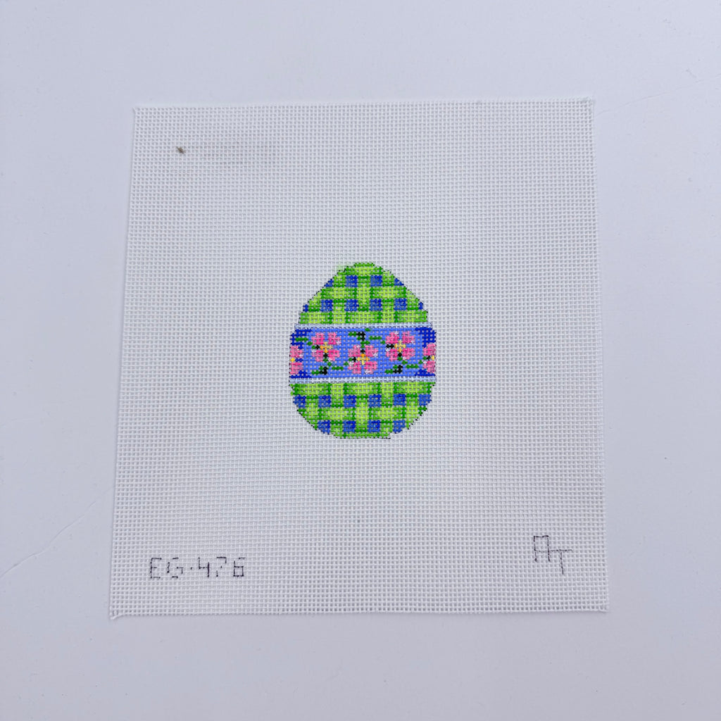 Flower Vine Lattice Mini Egg Canvas