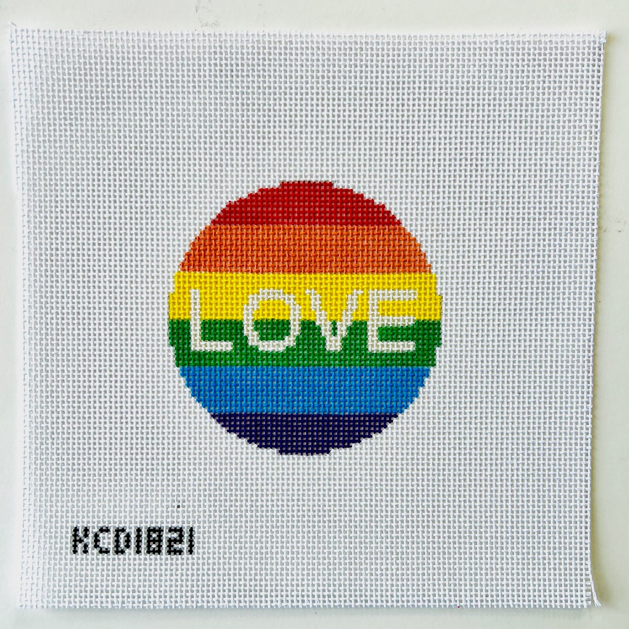 Pride Round Canvas - KC Needlepoint