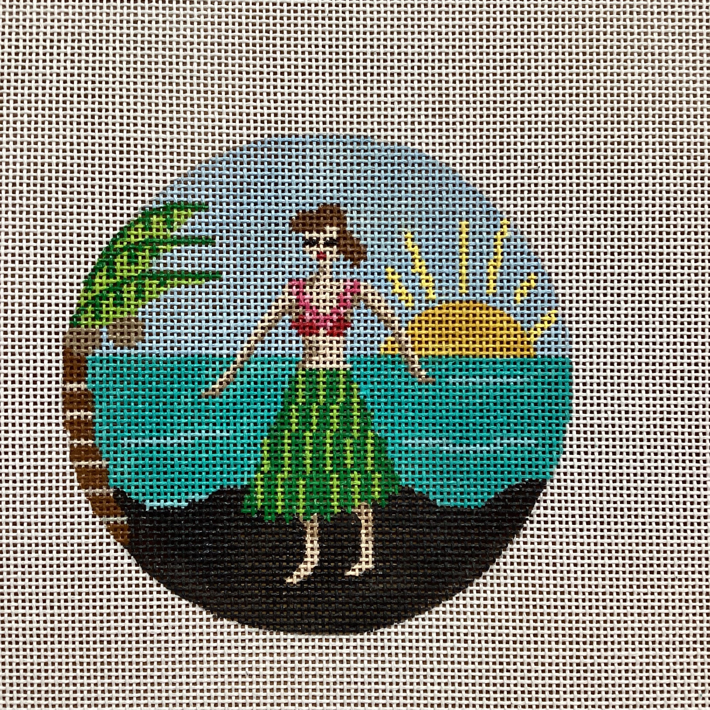 Hula Chic Needlepoint Canvas - KC Needlepoint