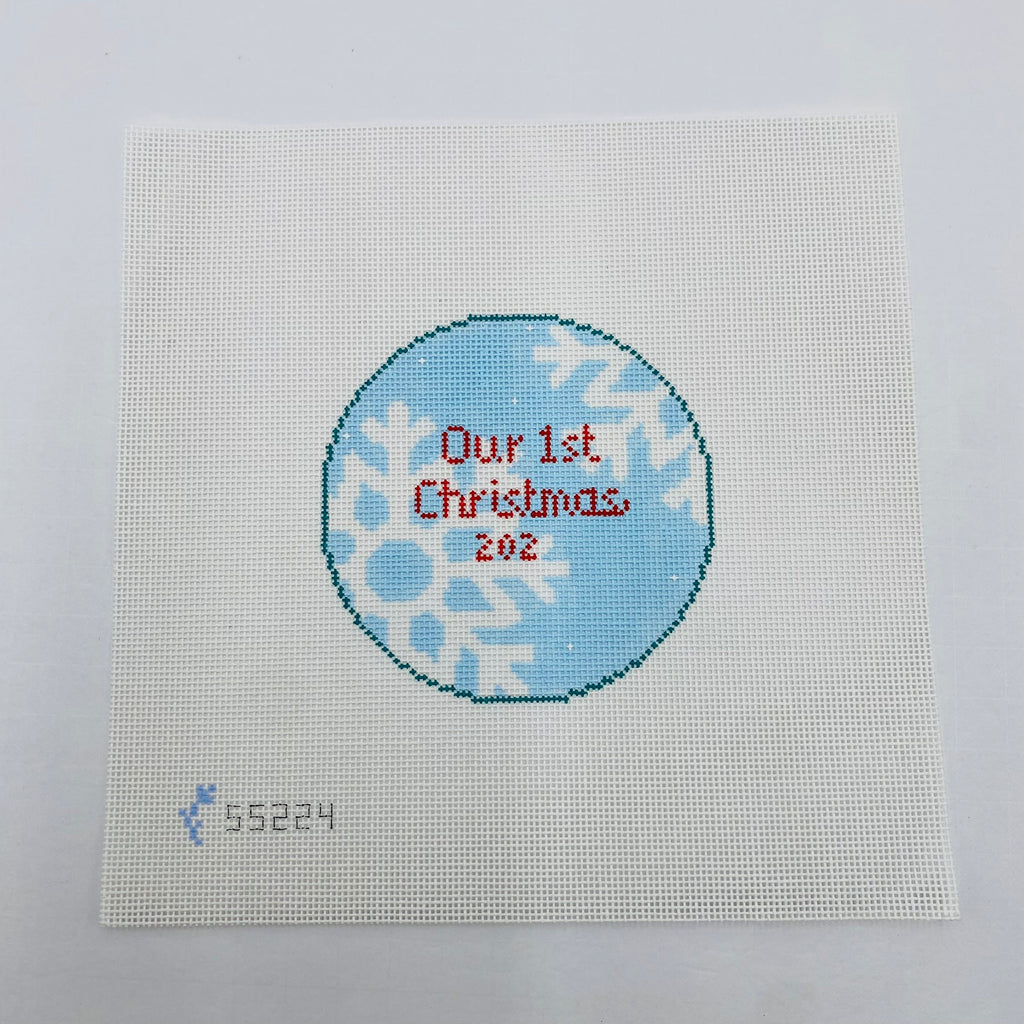 Our First Christmas Snowflake Canvas