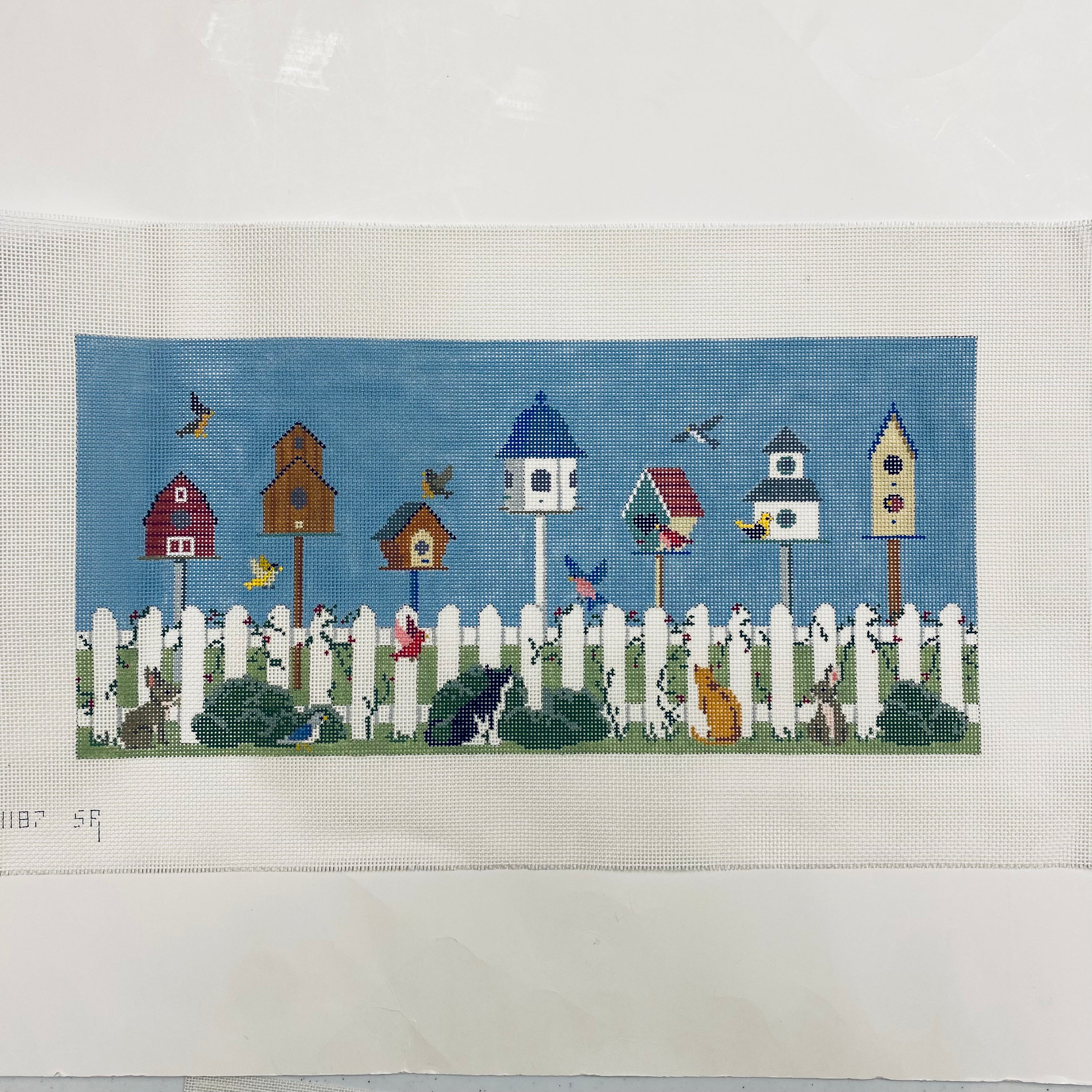 Bird House Garden Canvas - KC Needlepoint