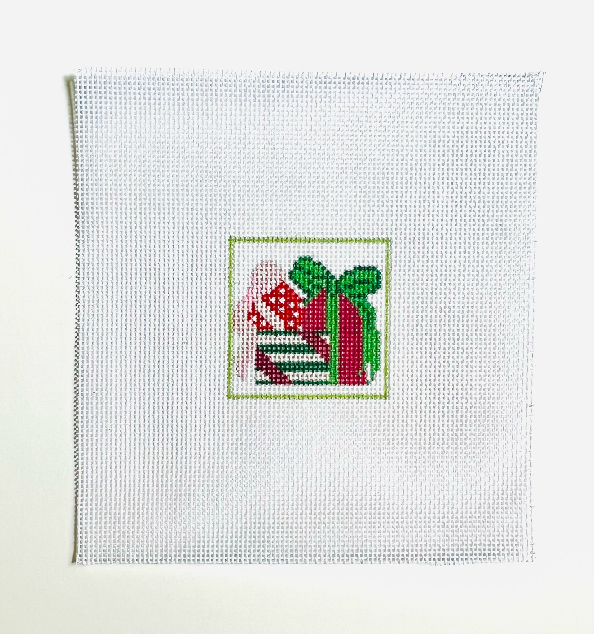 Presents Square Canvas - KC Needlepoint