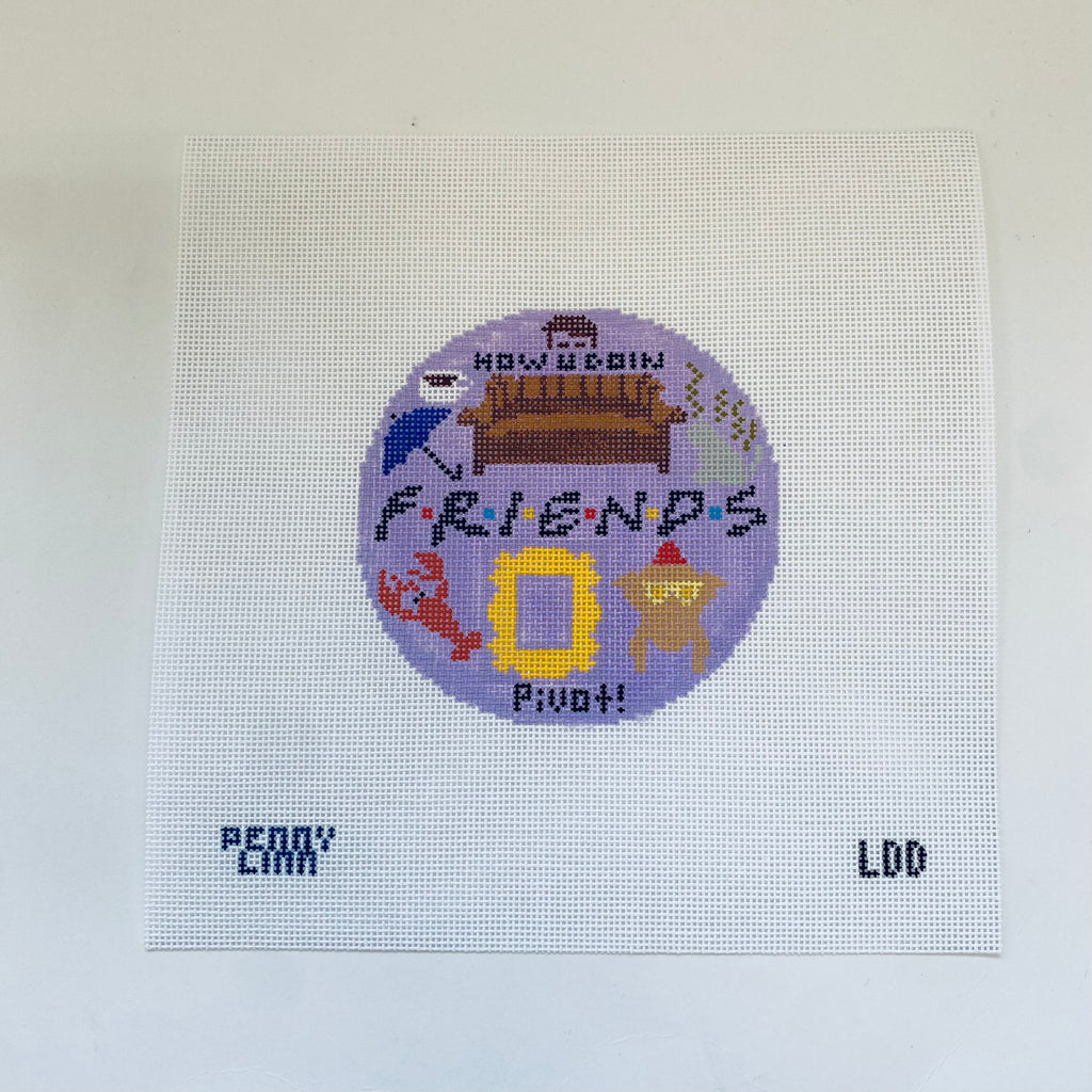 Friends Round Canvas - KC Needlepoint