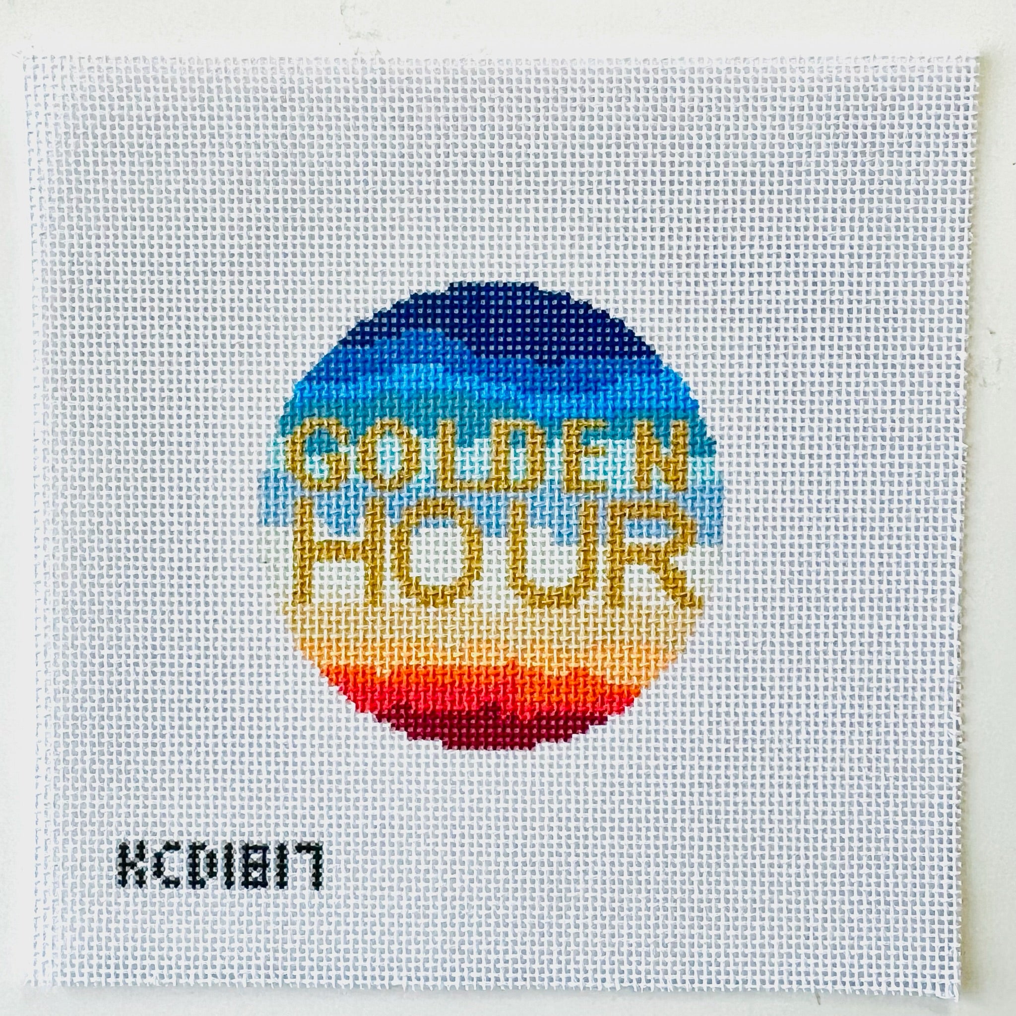 Golden Hour Round Canvas - KC Needlepoint