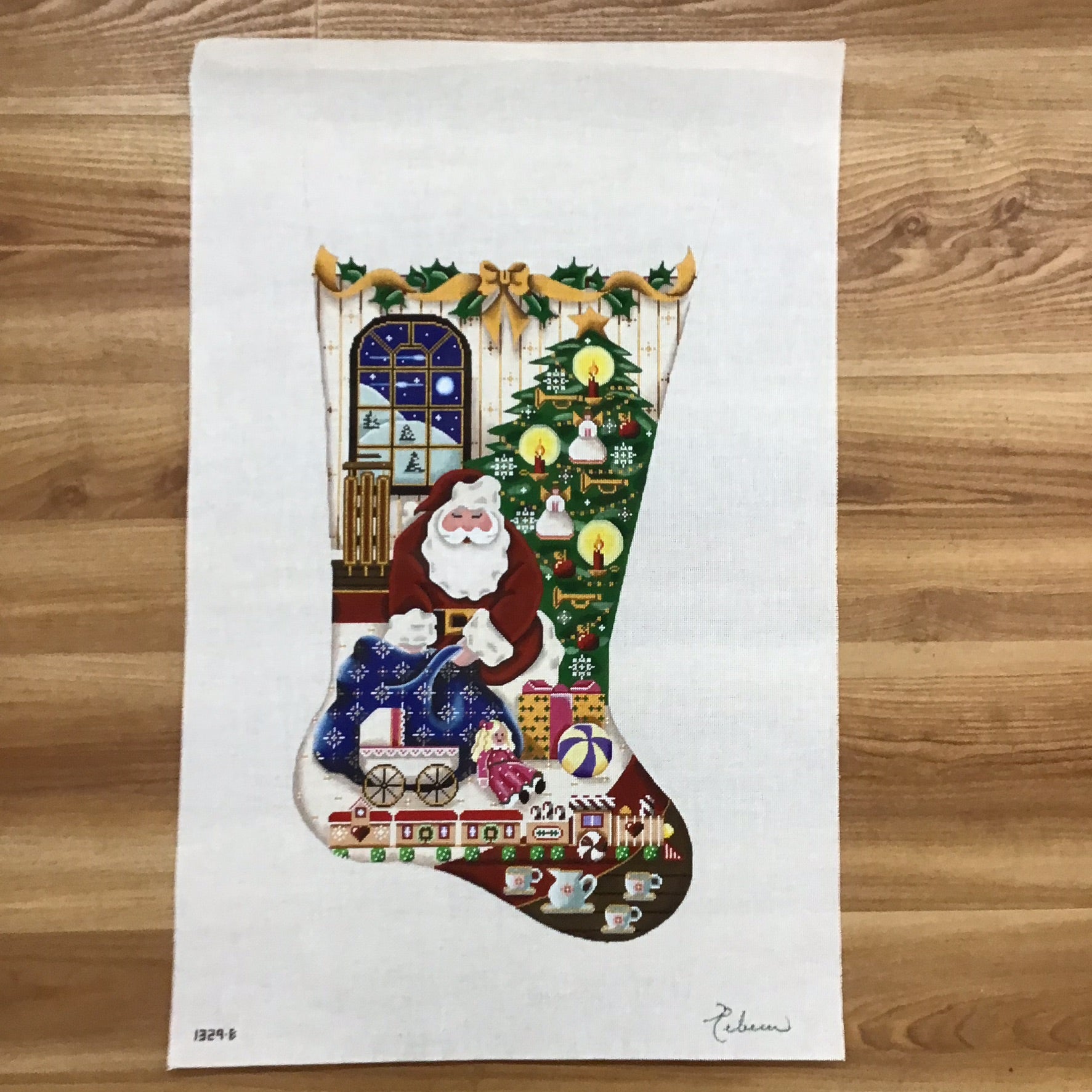 Santa's Toys for Girls Stocking Canvas - KC Needlepoint