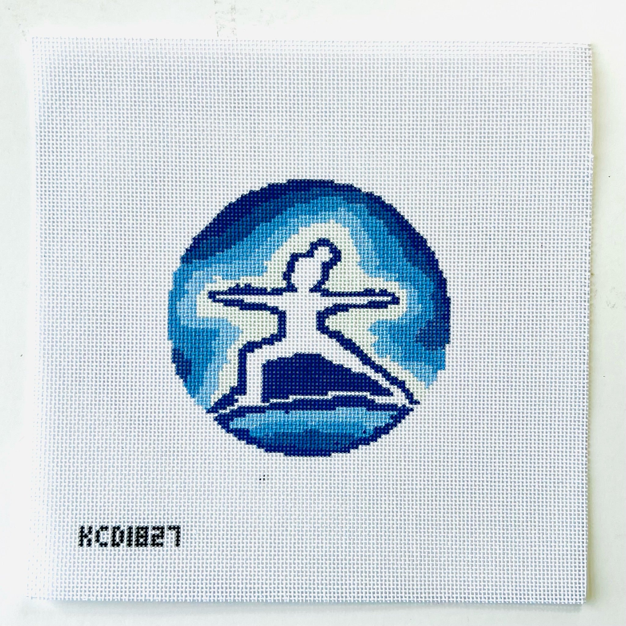 Yoga Warrior II Canvas - KC Needlepoint