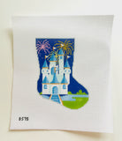 Celebration Castle Ornament Sized Stocking Canvas - KC Needlepoint