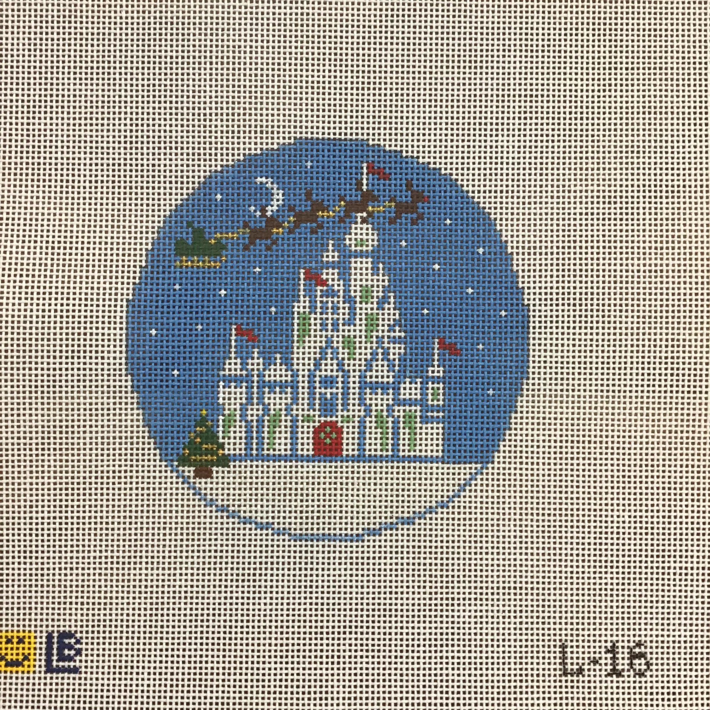 Snow Castle Canvas - KC Needlepoint