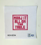 Mahj It All on the Table Square - KC Needlepoint