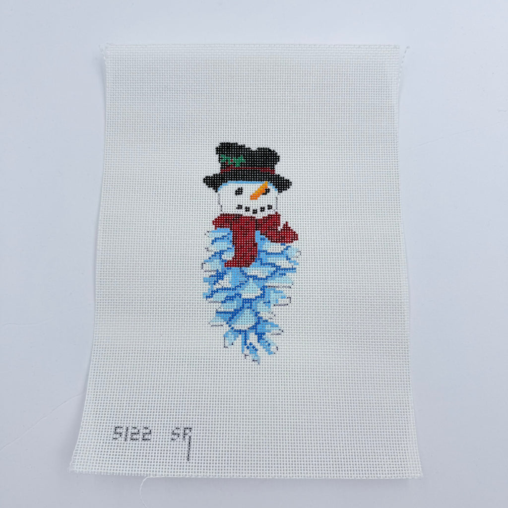 Pinecone Snowman Canvas