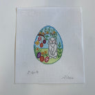 Bunny with Egg Tree Egg Canvas - KC Needlepoint