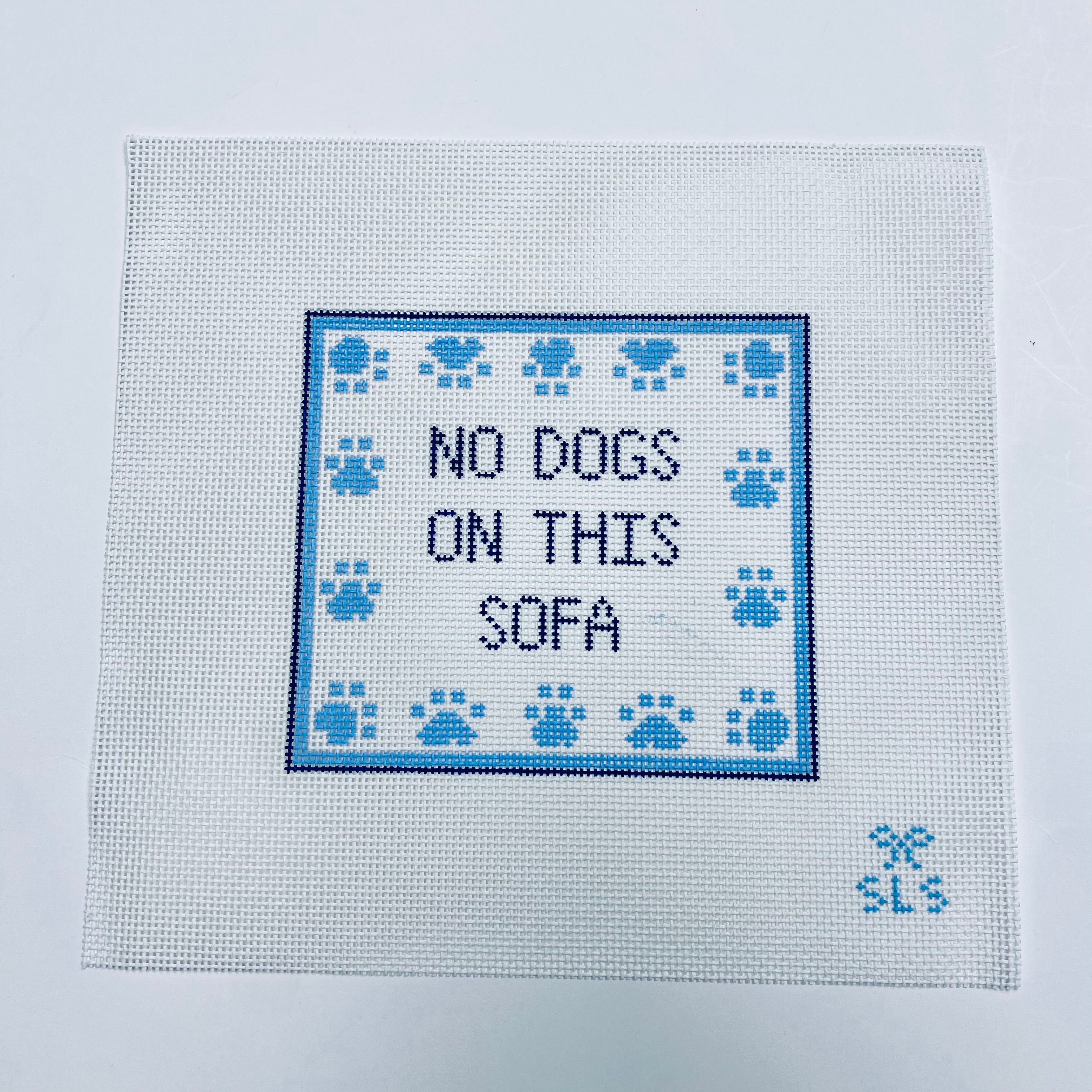 No Dogs on This Sofa Canvas - KC Needlepoint