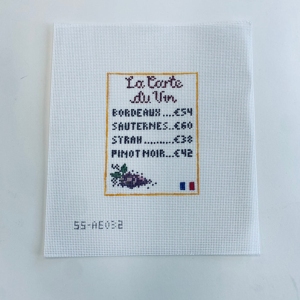 French Wine List Canvas