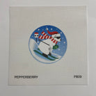 Downhill Polar Bear Ornament Canvas - KC Needlepoint