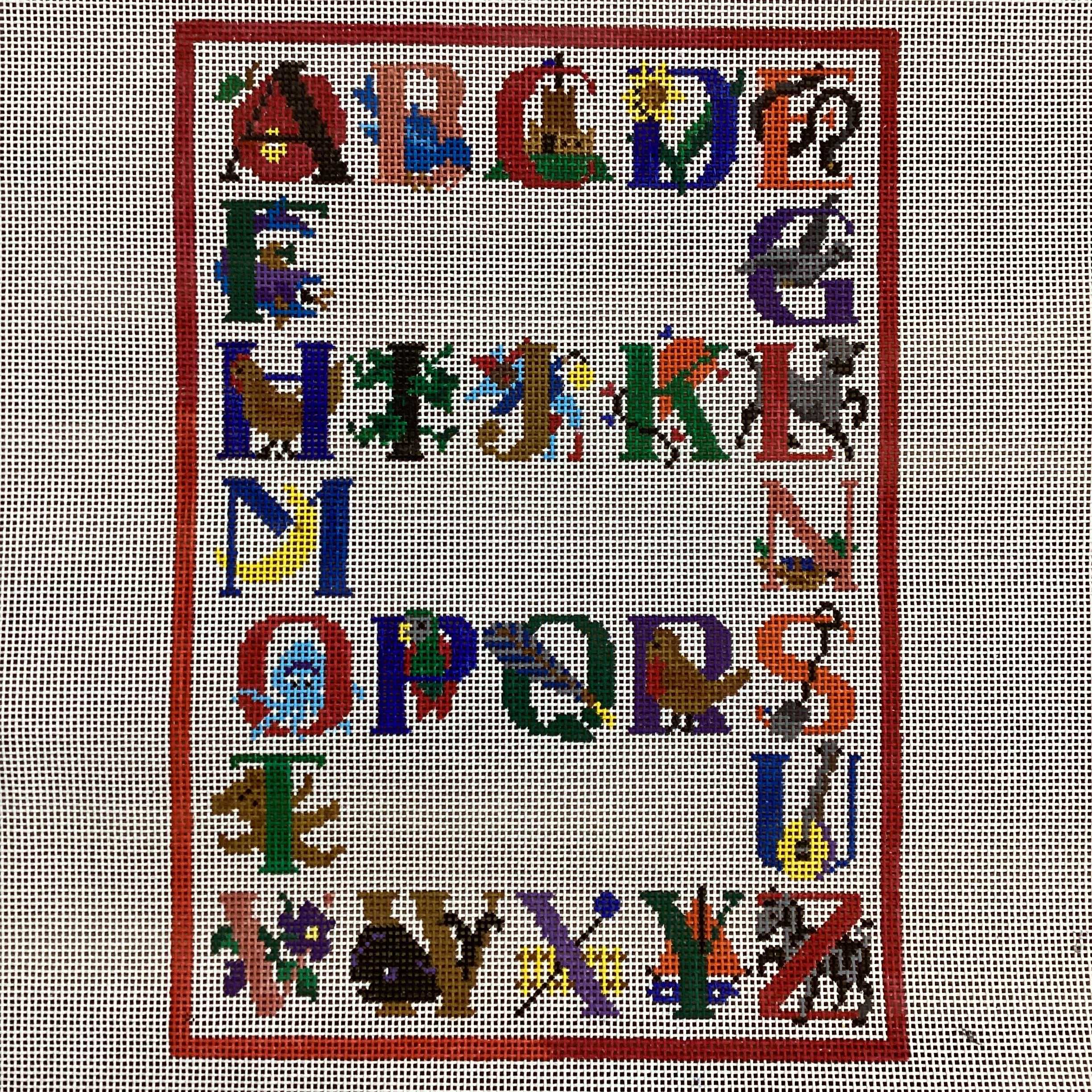 Alphabet Sampler Canvas - KC Needlepoint