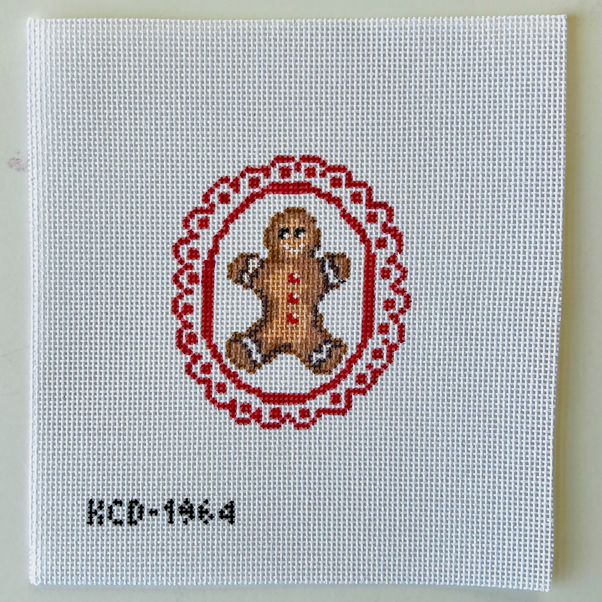 Gingerbread Man Canvas - KC Needlepoint