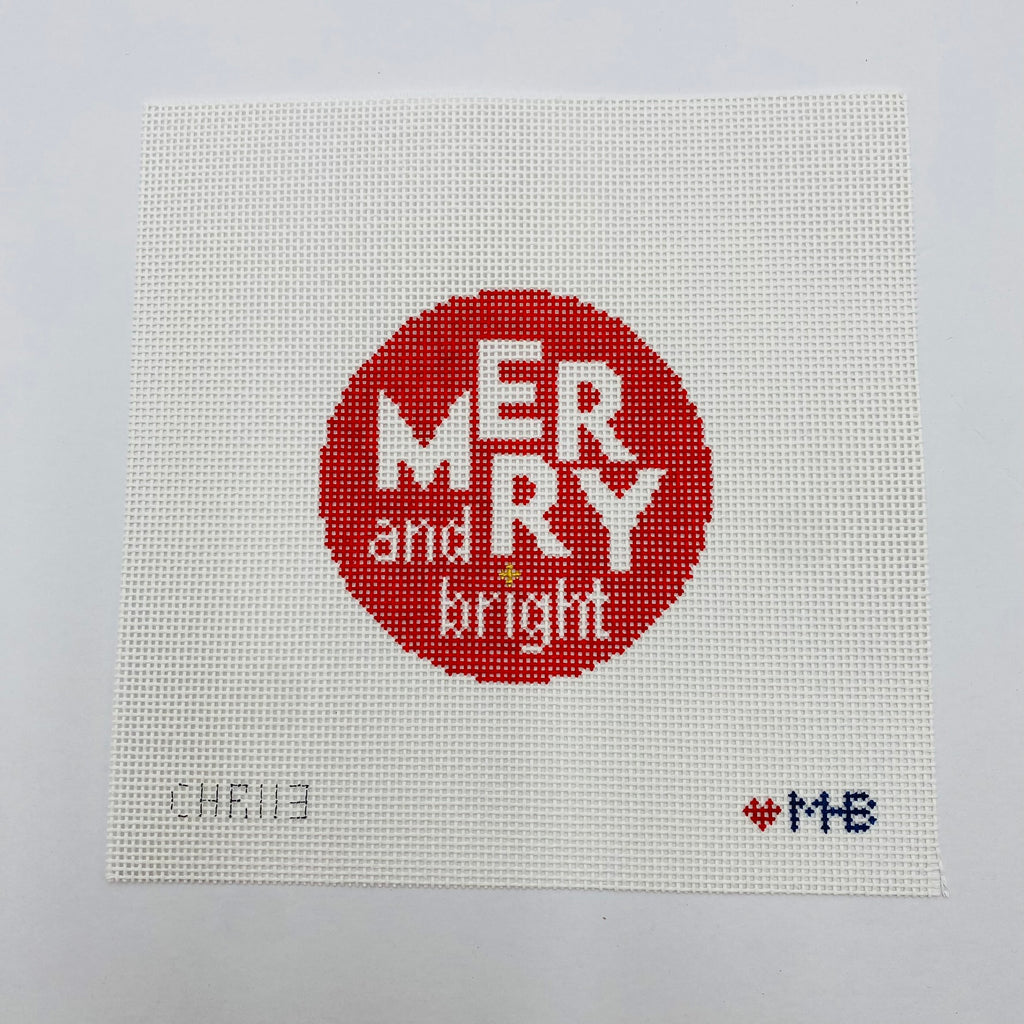 Merry and Bright Round Canvas