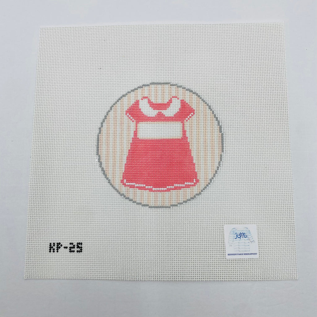 Smocked Dress Round Canvas