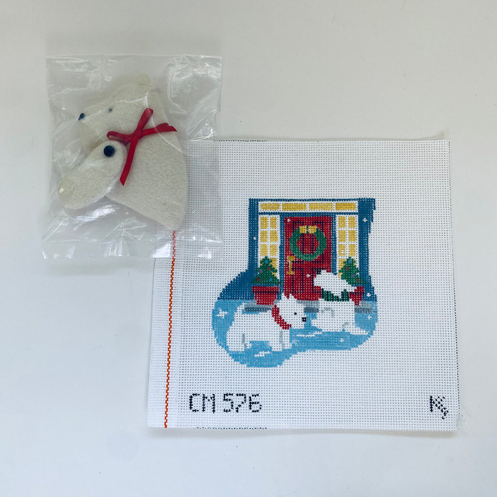 Front Door Westie Mini Sock Canvas