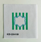 Monogrammable Striped Square Canvas - KC Needlepoint