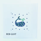 Polka Dot Whale Canvas - KC Needlepoint