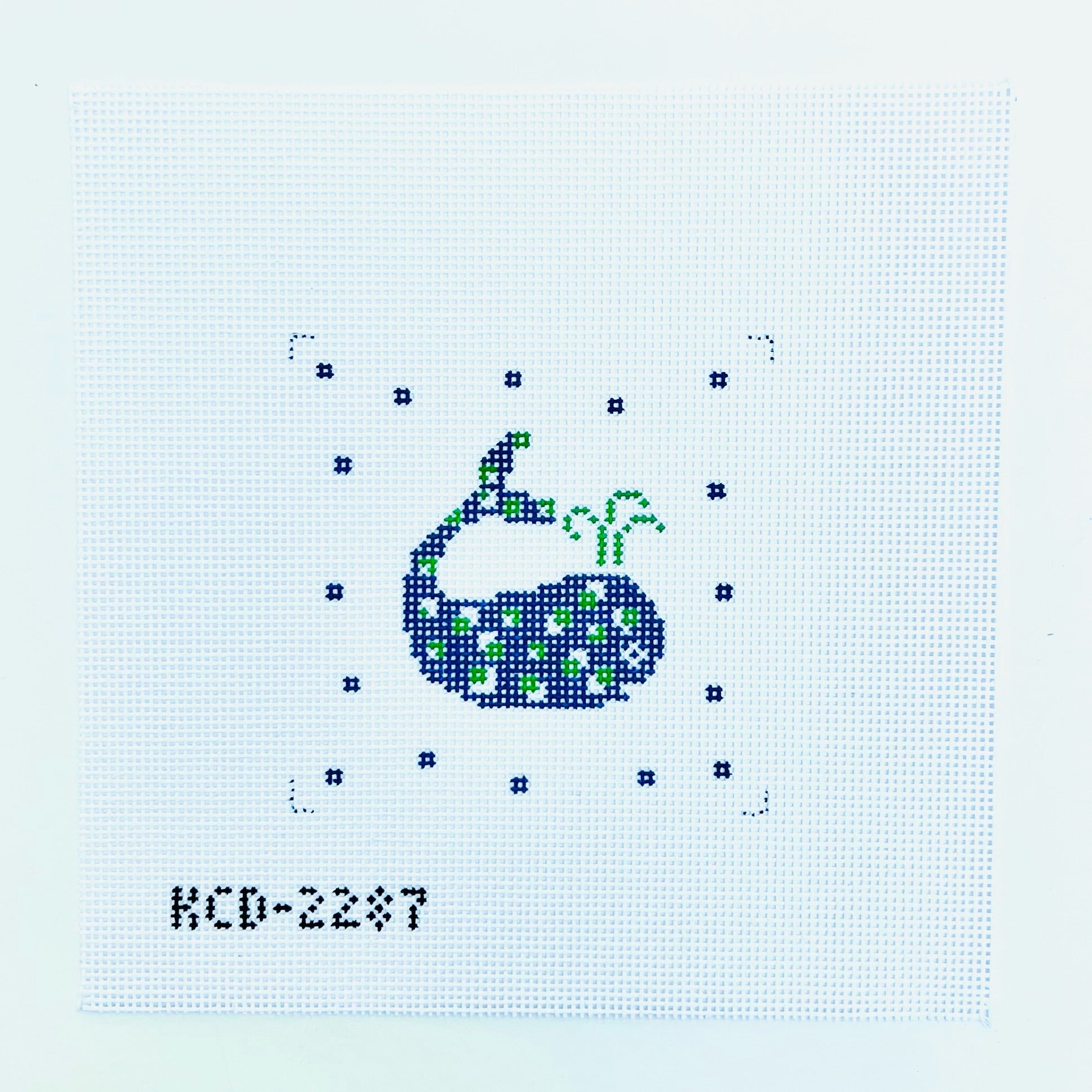 Polka Dot Whale Canvas - KC Needlepoint