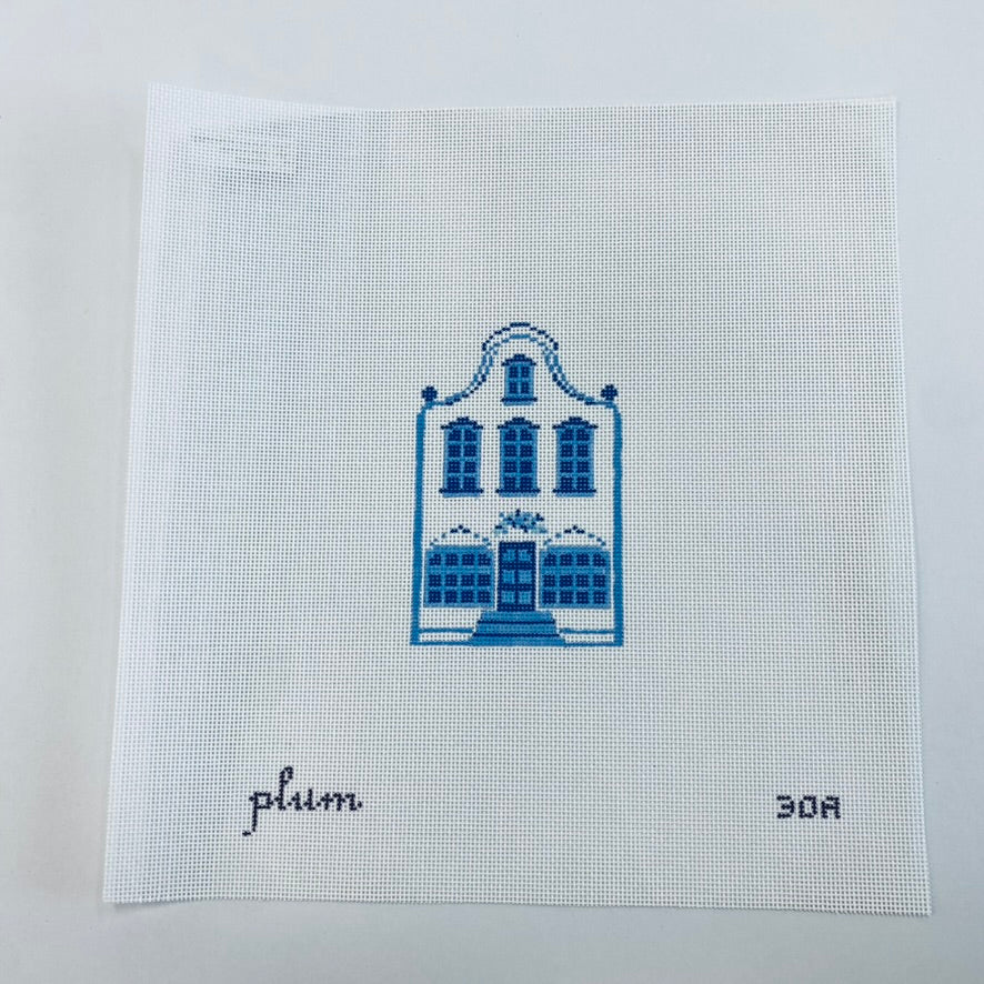 Delft House #1 Needlepoint Canvas