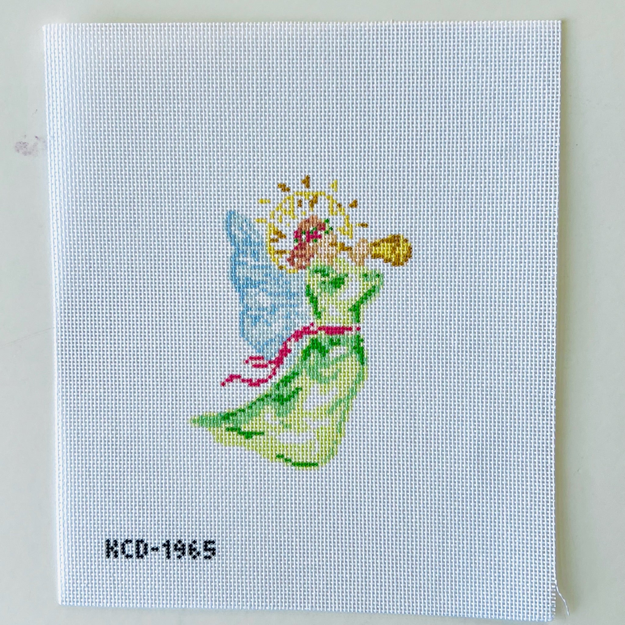 Green Angel Canvas - KC Needlepoint