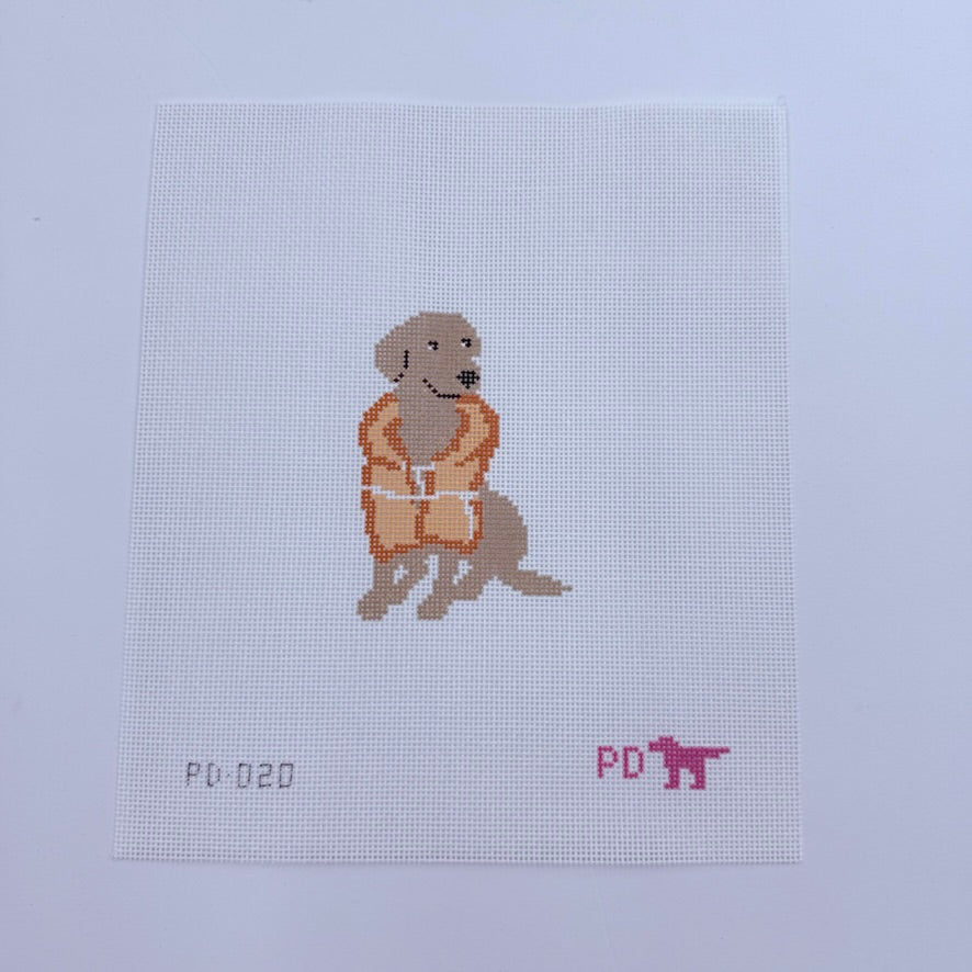 Yellow Lab with Life Jacket Canvas