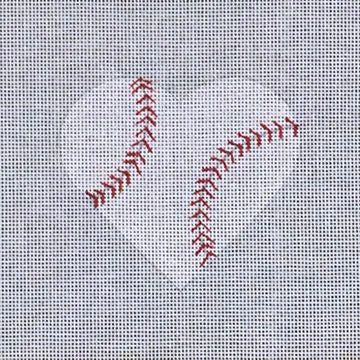 Baseball Heart Canvas