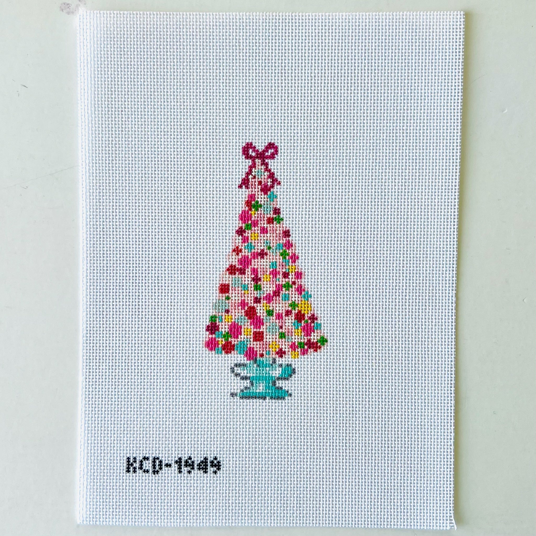 Pink Ornament Canvas - KC Needlepoint