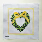 Cream Wreath Canvas - KC Needlepoint