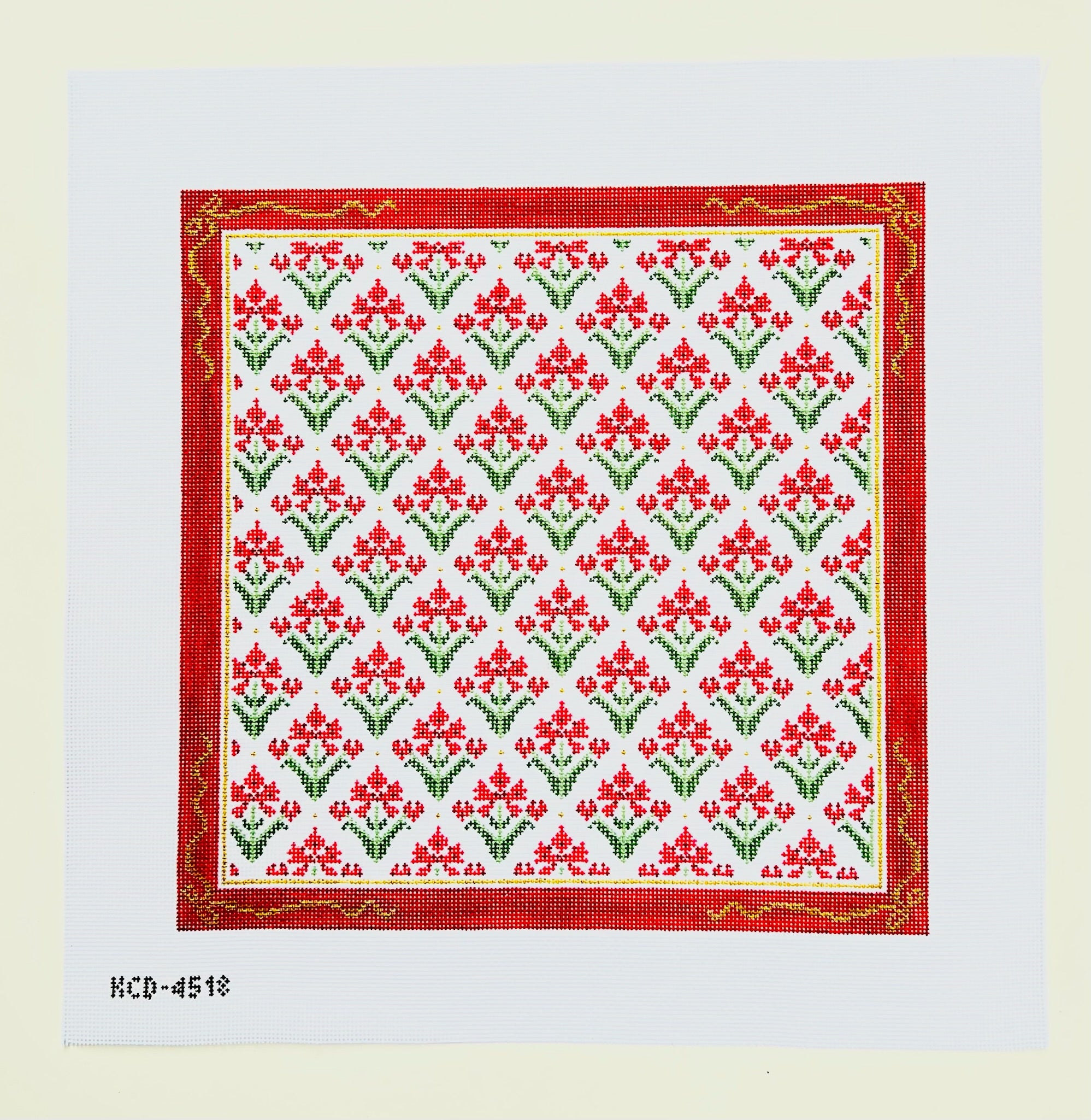 Christmas Block Canvas - KC Needlepoint