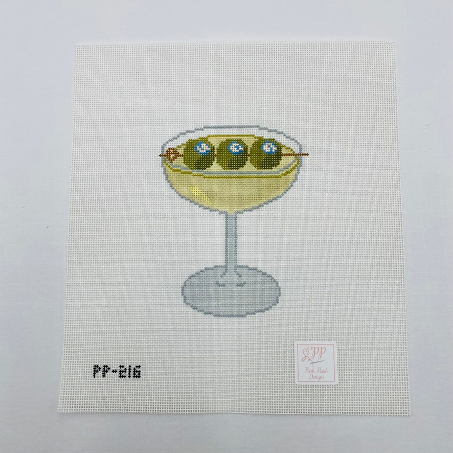 BLue Cheese Olives Martini Canvas