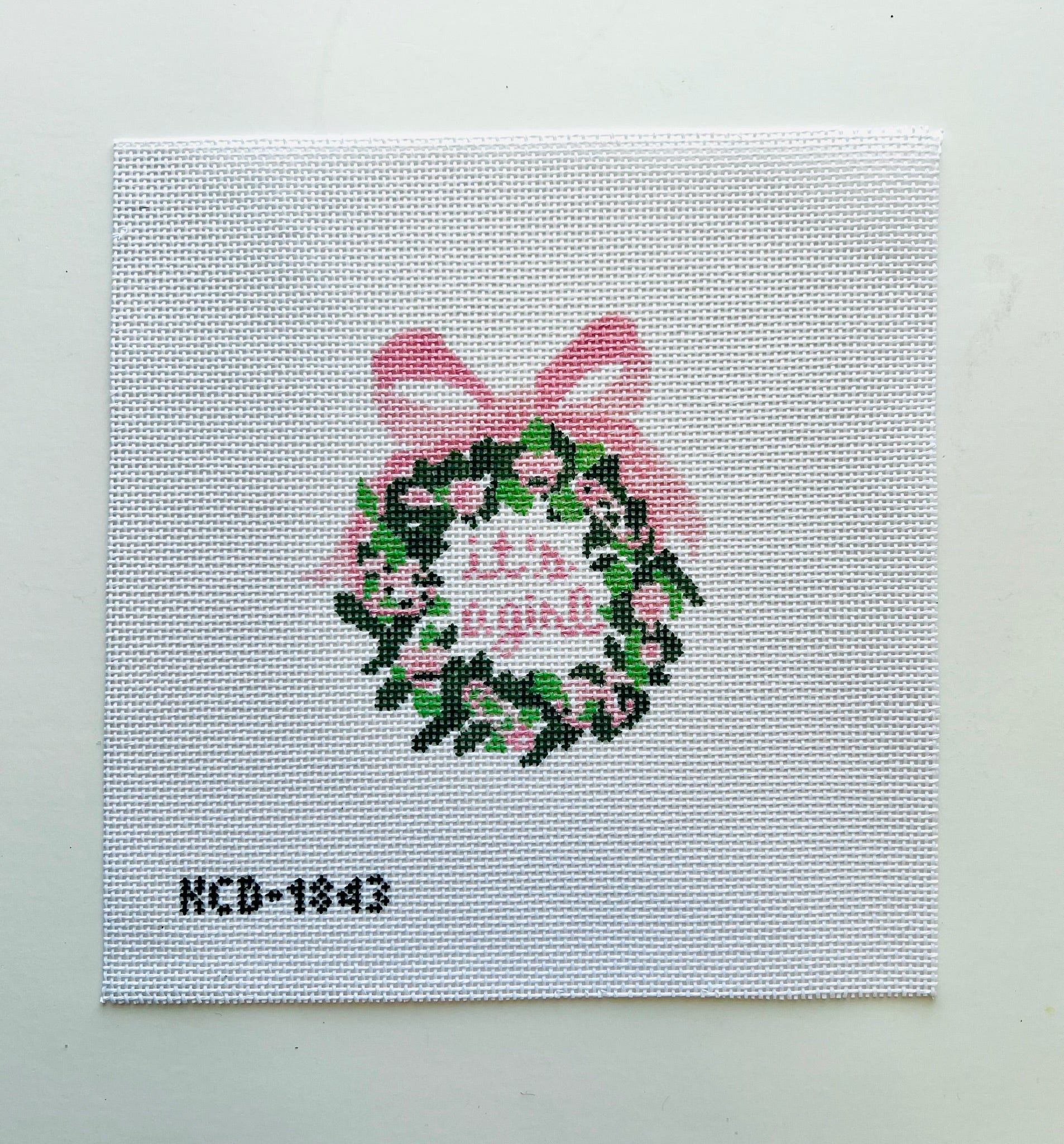 It's a Girl Wreath Canvas - KC Needlepoint