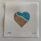 Beach Heart Canvas - KC Needlepoint