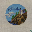 Acadia Travel Round Canvas - KC Needlepoint