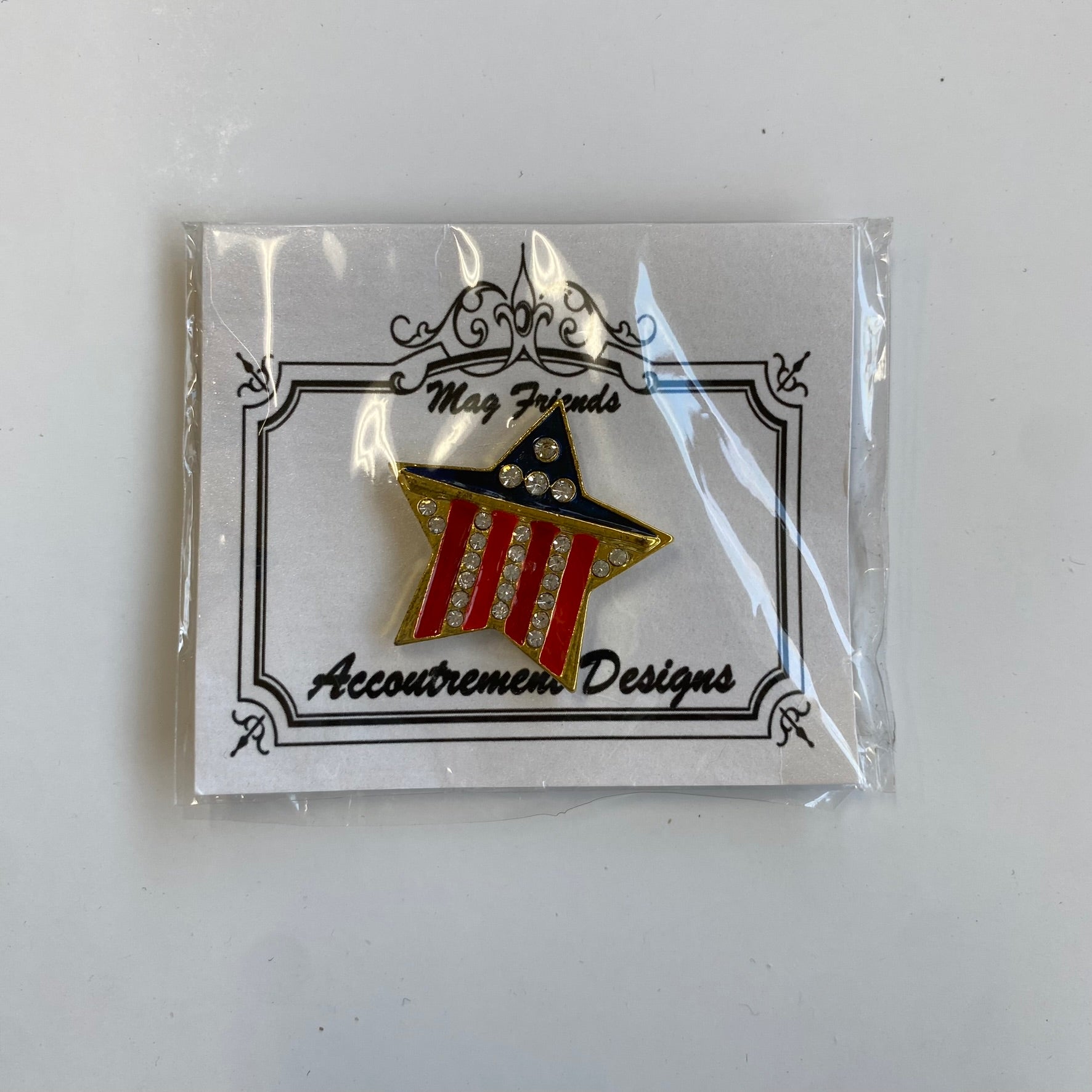 Diamond Patriotic Star Needle Minder - KC Needlepoint