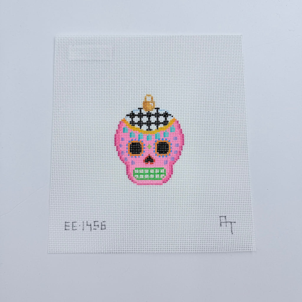 Pink Sugar Skull Canvas