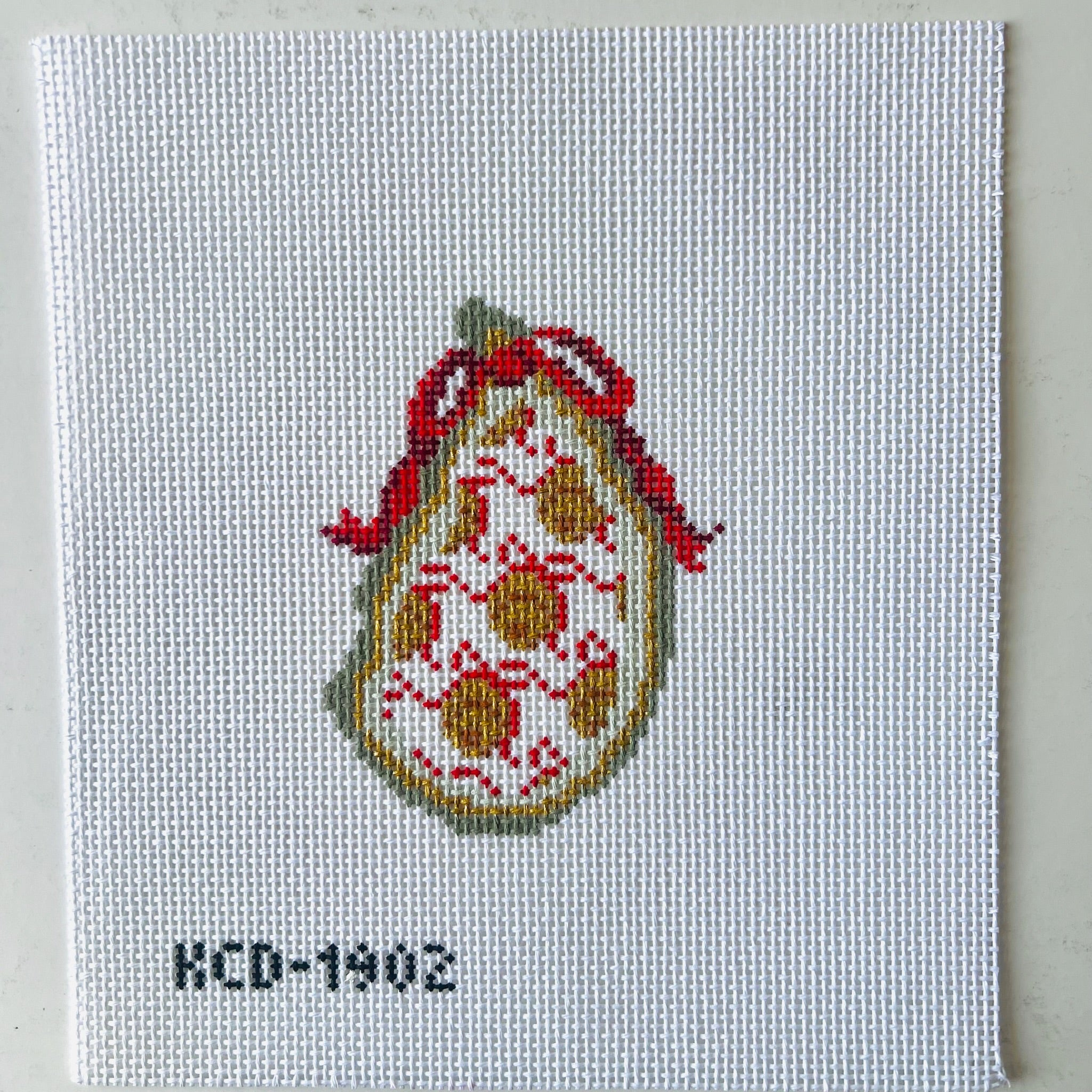 Jingle Bells Gilded Oyster Canvas - KC Needlepoint