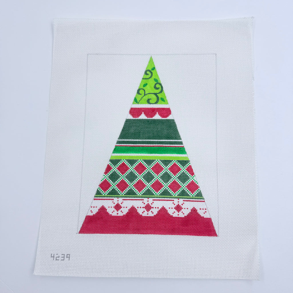 Medium Christmas Pattern Tree Canvas