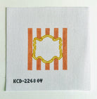 Monogrammable Striped Square Canvas - KC Needlepoint