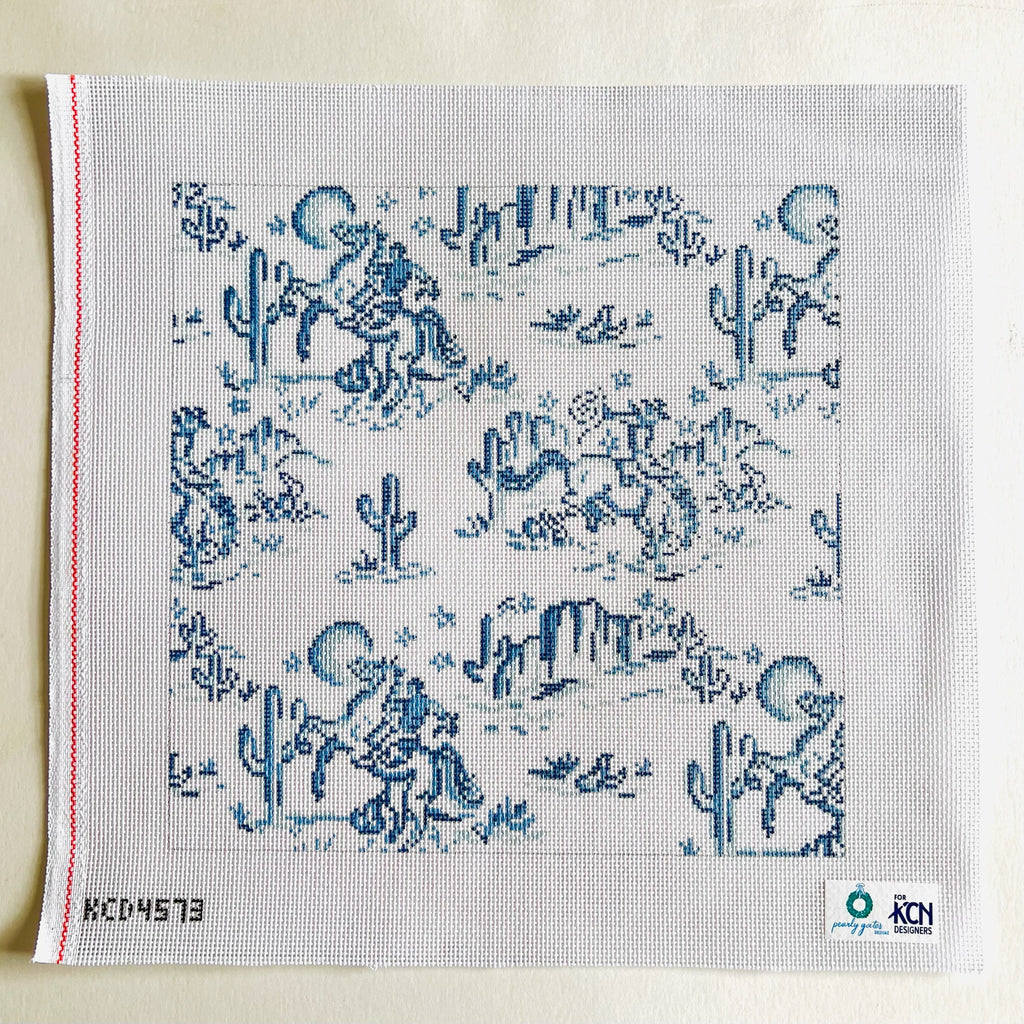 Cowboy Toile Pillow Canvas