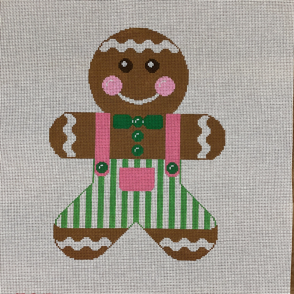 Large Gingerbread Boy Canvas - KC Needlepoint