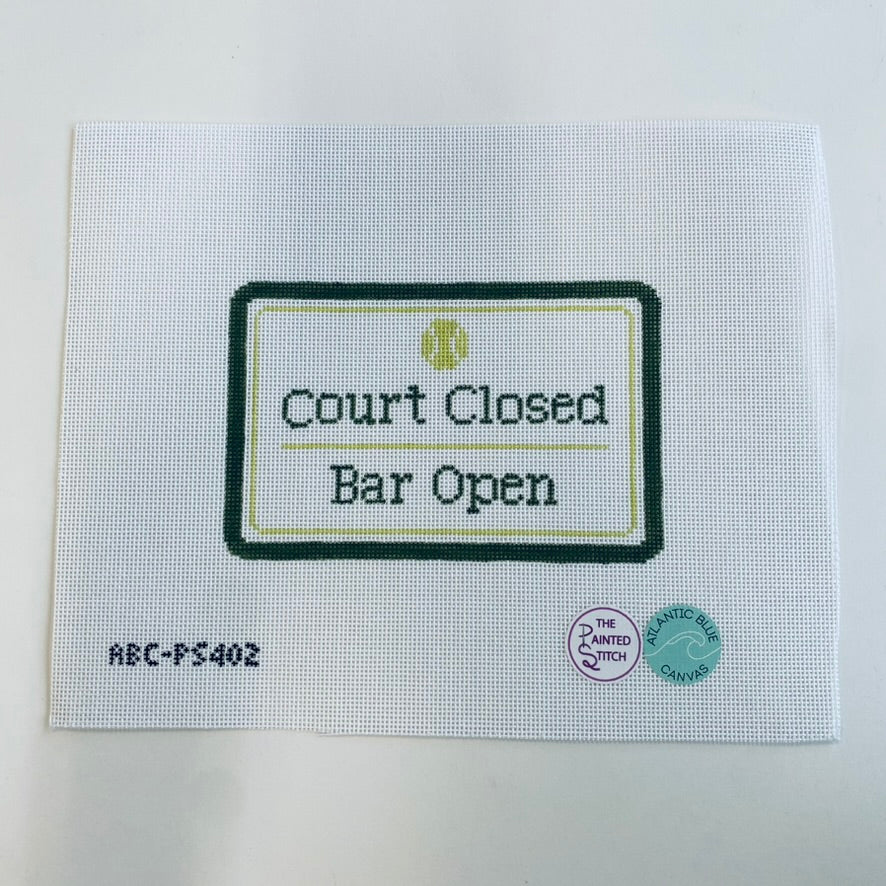 Court Closed Bar Open Tennis Canvas