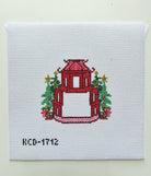 Red Pagoda Canvas - KC Needlepoint