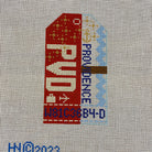 Providence Vintage Travel Tag Canvas - KC Needlepoint