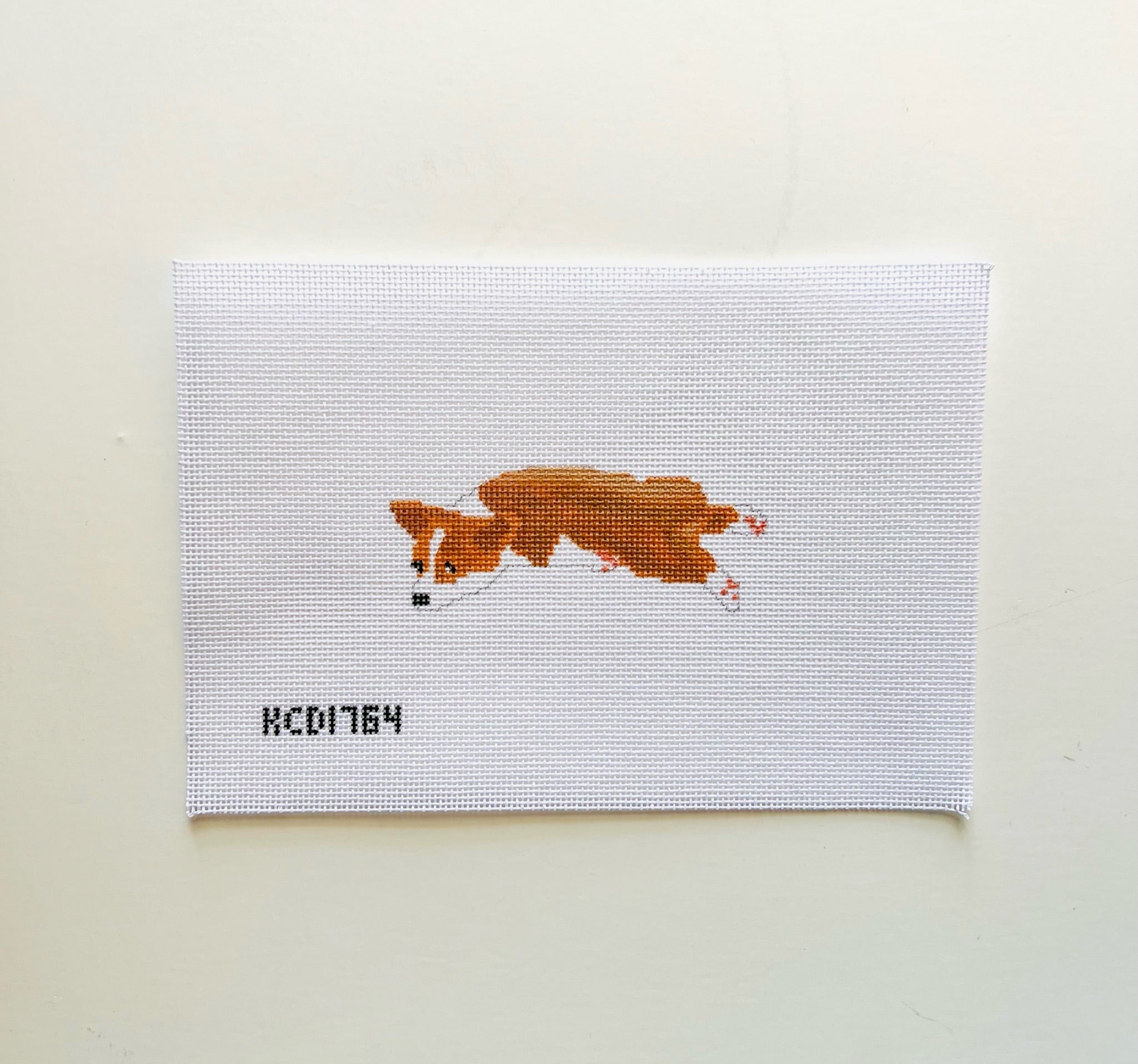 Dog Laying Down Canvas - KC Needlepoint