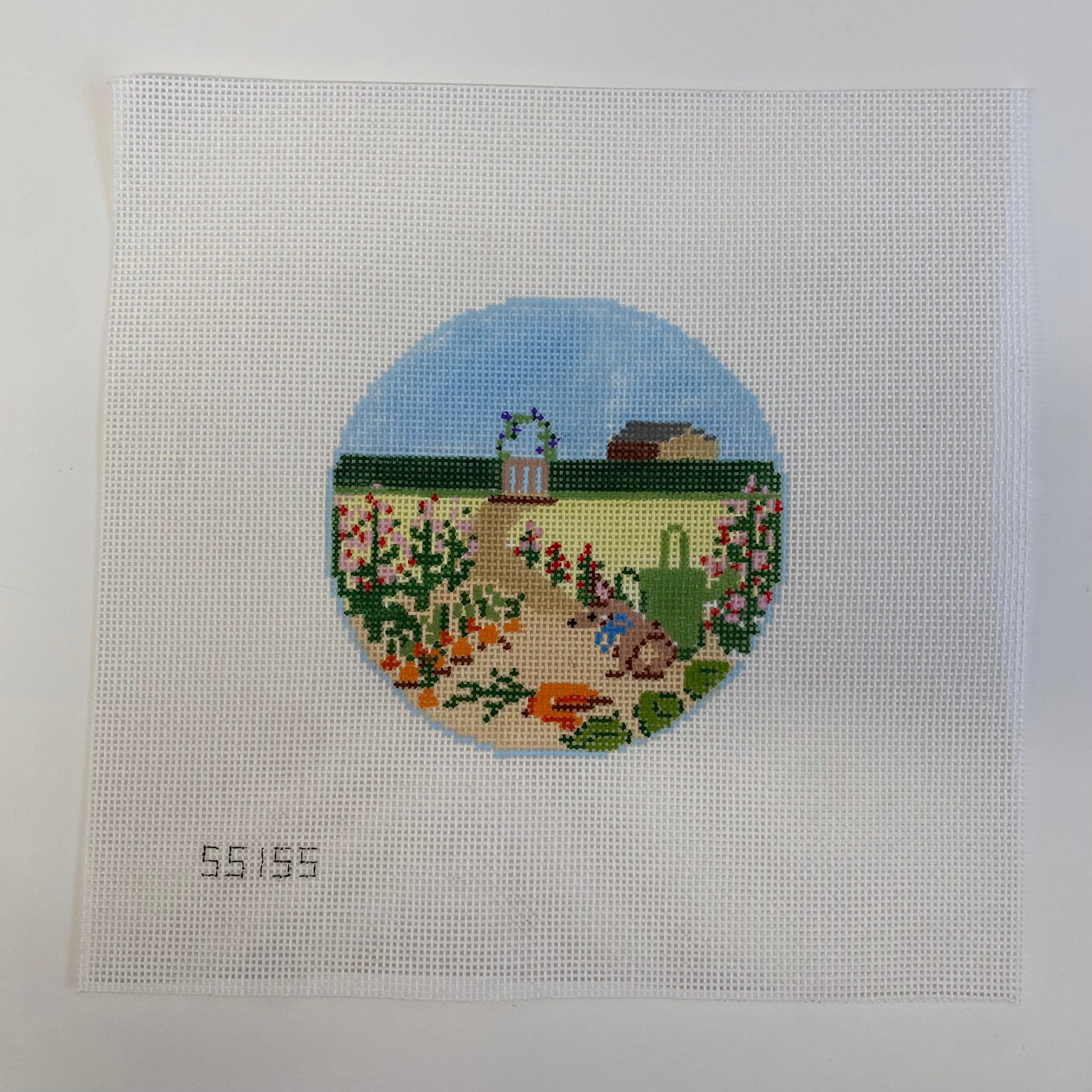 Bunny in Garden Canvas - KC Needlepoint