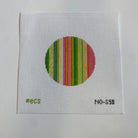 Mimi Stripe Round Canvas - KC Needlepoint